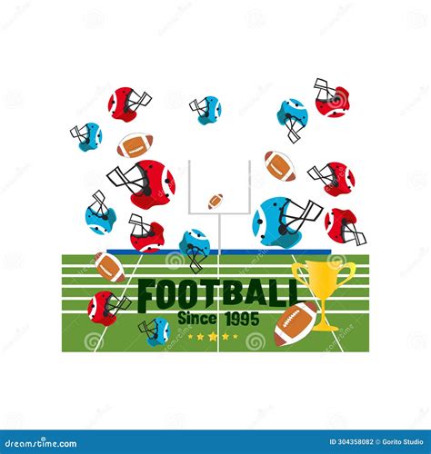 American Super Bowl Vector Illustration. Good for Business, Website