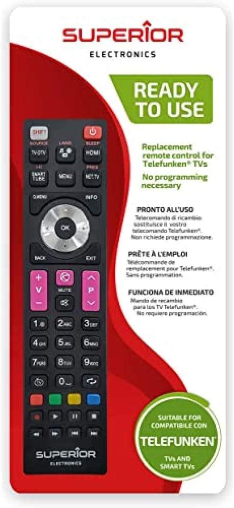 Universal Telefunken Replacement Remote Control Ready For Use Amazon