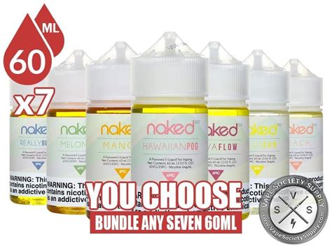 Naked 100 Original E Juice Bundle 7x60ml 420ml Vape Juice Bundle 90 937798