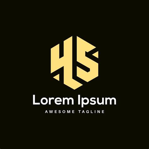 Ícone De Design De Logotipo De Carta Hs Por Rahim Stock Designer Vetor Premium