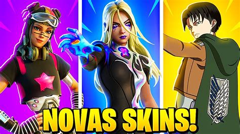 Todas As Novas Skins Da AtualizaÇÃo Attack On Titan X Fortnite Vazamentos Skin GrÁtis E Mais