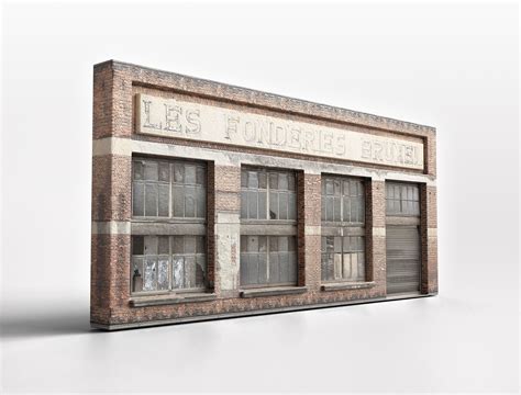 3d Model Old Abandoned Factory Realistic Asset Vr Ar Low Poly