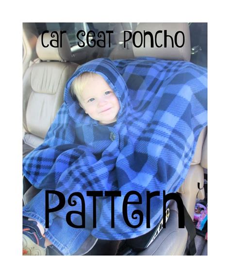 Pdf Pattern Carseat Poncho Instant Download Poncho Toddler Carseat