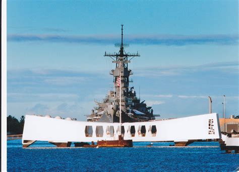 Arizona Memorial And The Uss Missouri In The Background Pearl Harbor Oahu Hi May 2014