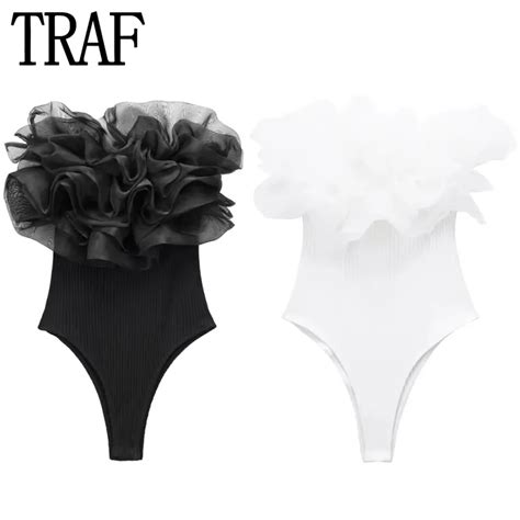 Bodysuit Sem Mangas Sem Costas Sexy De Organza Plissado De Organza Sexy Corpo Lingerie Ver O