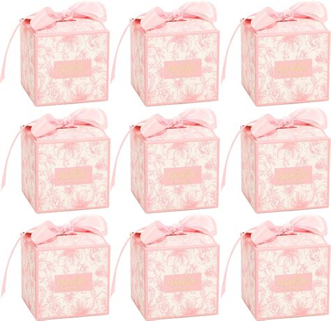 Süßigkeiten Schachtel Rosa 50 Pcs Gastgeschenk Schachtel Quadratisch