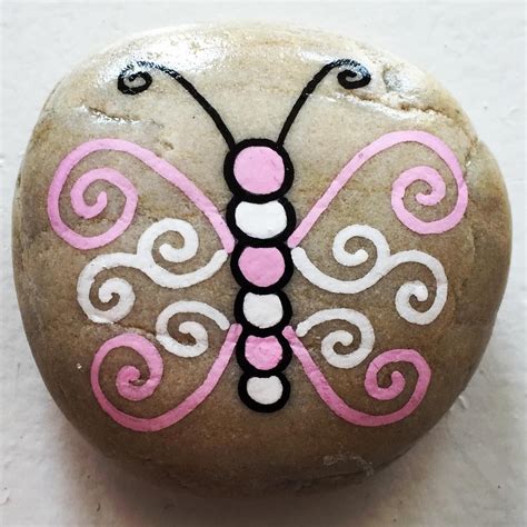 Butterfly Rock Painting Designs Rock Crafts Painted Rocks