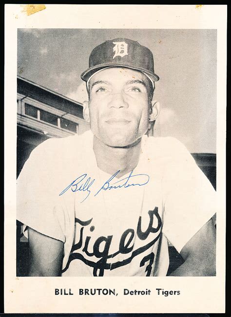 Lot Detail Autographed 1960s Billy Bruton Detroit Tigers MLB Jay