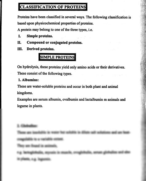 Solution Classification Of Proteins Notes Bioch Studypool