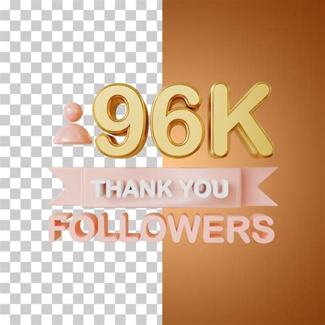 Premium Psd K Followers Gold D Rendering