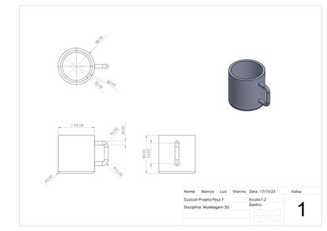 Desenho técnico Peças Solidworks Behance