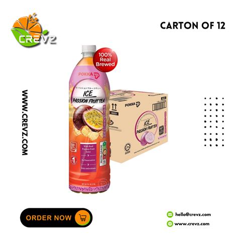 Pokka Passion Fruit Tea Bottle 1 5l X 12 Crevz