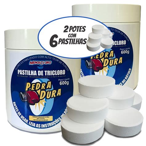 Pastilhas De Cloro Para Piscina Tablete Pedra Dura Menos Cloro G