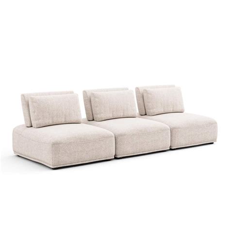 Furniture Of America Fairwind In Armless Boucle Fabric Straight