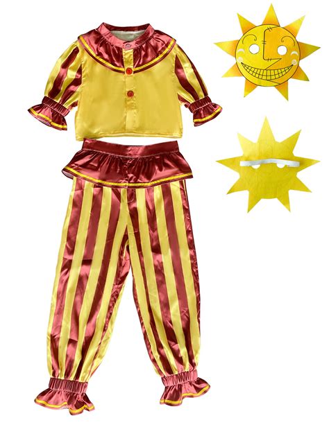 Buy Ezuwail Sundrop Moondrop Cosplay Costume Sun FNAF Clown Outfit Cartoon Security Breach ...