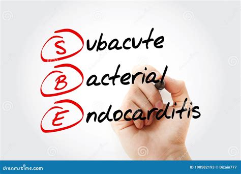 Sbe Subacute Bacterial Endocarditis Acronym Royalty Free Stock