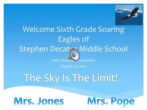 Ppt Welcome Sixth Grade Soaring Eagles Of Stephen Decatur Middle