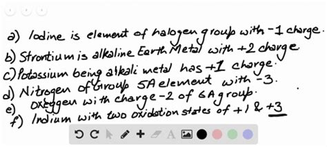 SOLVED Predict The Charge On The Monatomic Ions Formed From The