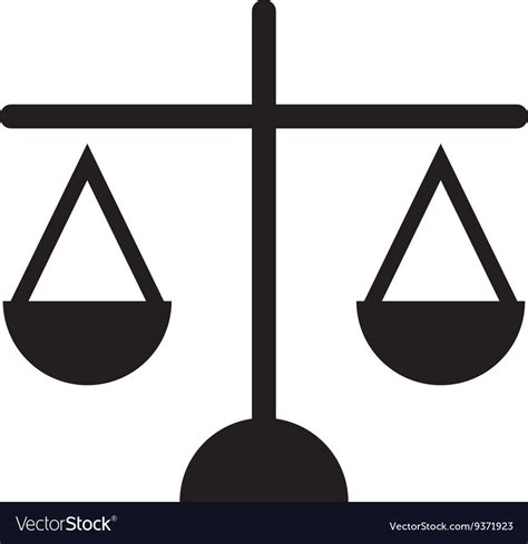 Scales Of Justice Icon Isolated Design Royalty Free Vector