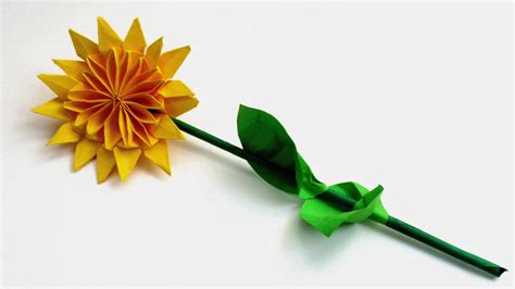 How To Make A Paper Flower Origami Flower Chrysanthemum Youtube