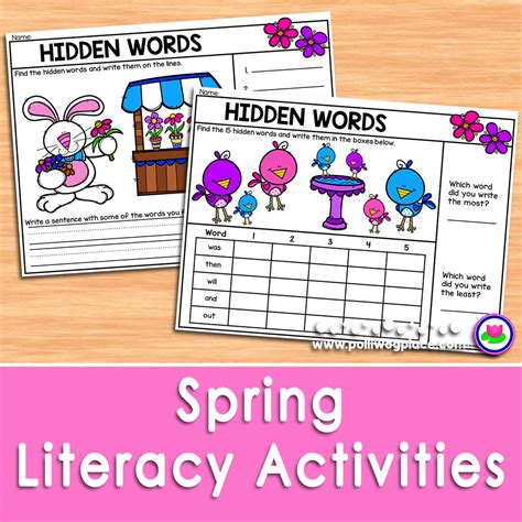 Spring Literacy Activities Polliwog Place