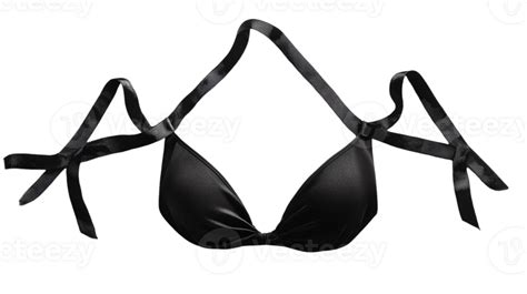 Elegante Preto Bikini Topo Moda Projeto Arco Sexy Isolado Em Transparente Fundo 57531312 PNG