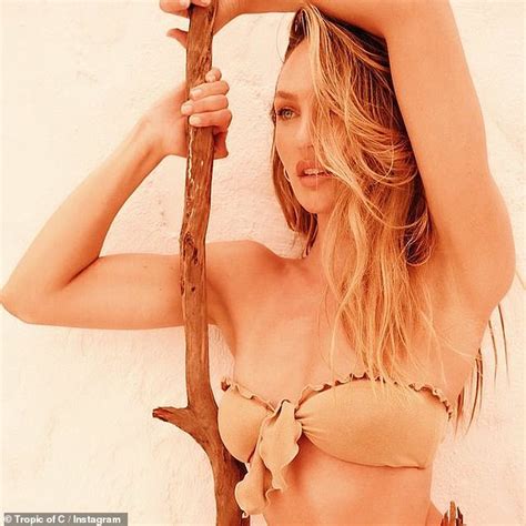 Victoria S Secret Model Candice Swanepoel Poses In A Nude Bikini Daily Mail Online
