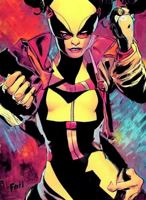 Jubilee From X Men High Contrast Concept Art Stable Diffusion