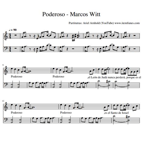 Poderoso Marcos Witt Partitura Cristiana Notas Acordes Letra Pdf Piano