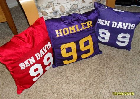 Pillows Made From Upcycled Football Jerseys Refashion Clothes