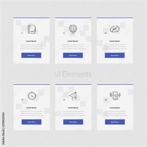 Business web cards template with text and icon. Website and application ...