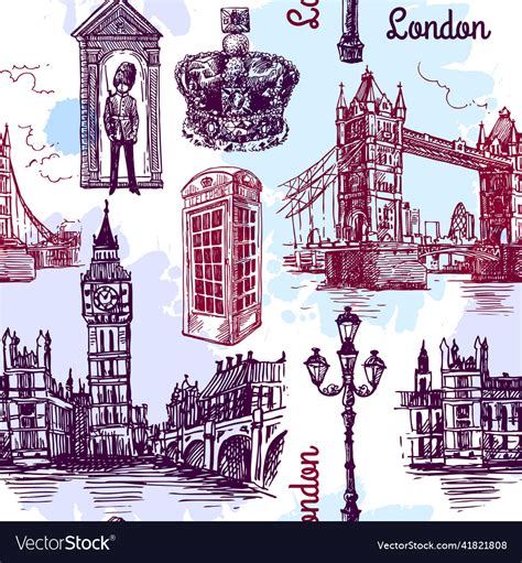 London sketch Royalty Free Vector Image - VectorStock