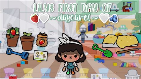 🫶 Lilys First Day Of Daycare 🤍🍓 Voiced Captions Toca