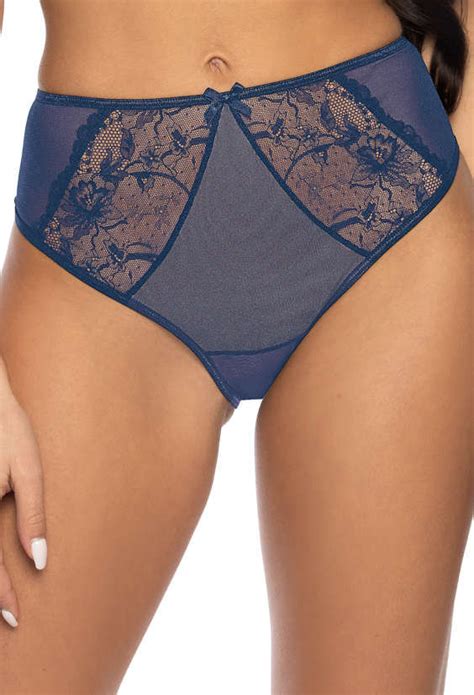 Figi granat beż Percy F MAT Lingerie Moda Sklep EMPIK