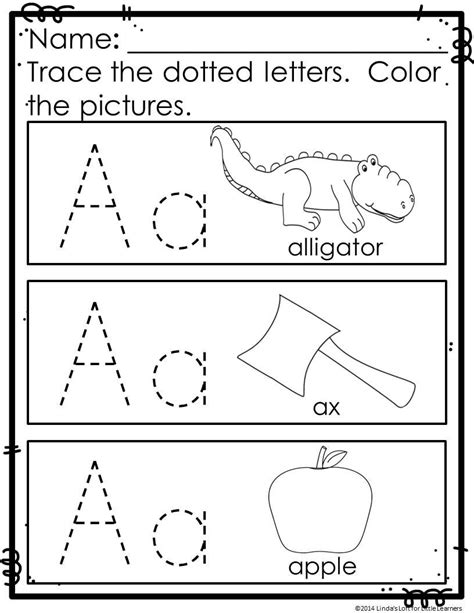 Free Pre K Worksheets Alphabet