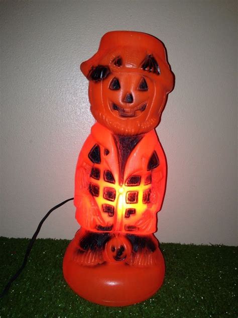 Htf Rare Vintage 13 Bayshore Halloween Lighted Blow Mold Scarecrow