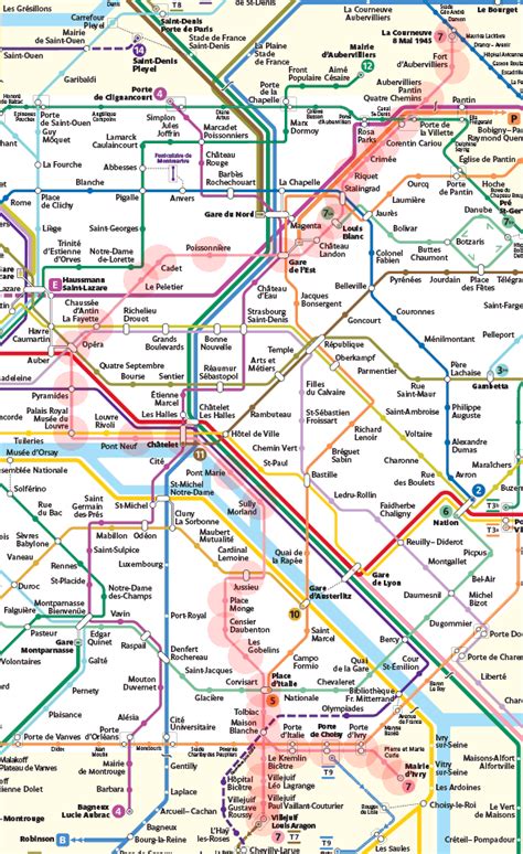 Line 7 Map Paris Metro