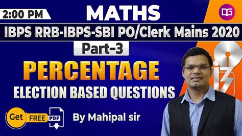 2 PM Percentage And Calculations Arithmetic IBPS PO CLERK SBI