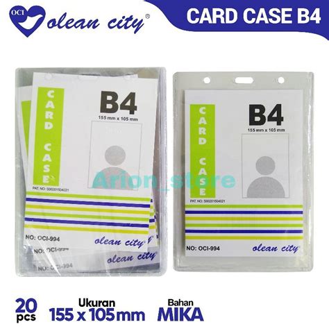 Jual Tempat ID Card Case B4 Plastik Kartu Nama Name Tag Plastik