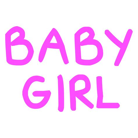 Baby Girl Lettering On Transparent Background 18723686 Png