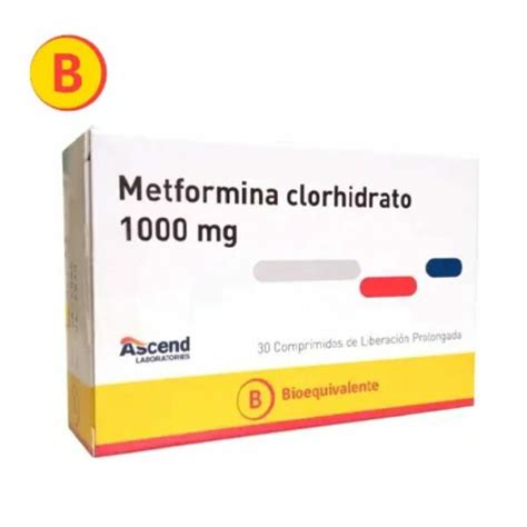 Metformina Clorhidrato 1000 Mg 30 Comprimidos De Liberación Prolongada