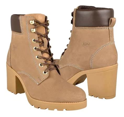 Botas Casuales Para Dama Flexi 46908 Piel Arena Envío gratis