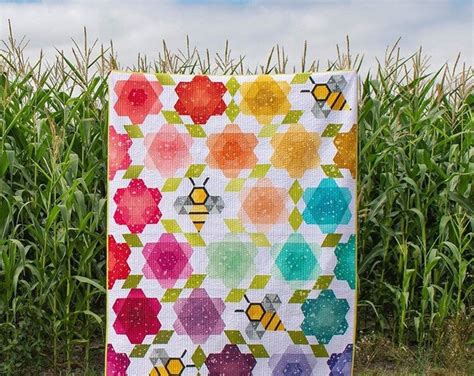 Bumblebee Blossom Quilt Kit With Ruler Using Ombre By V And Co Krista