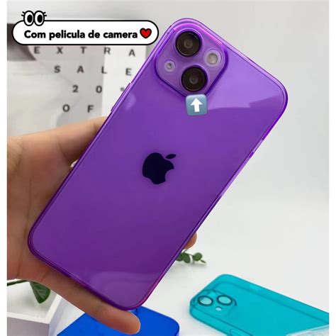 Capa Capinha Silicone Fluorescente Neon C Proteção Na Câmera Para