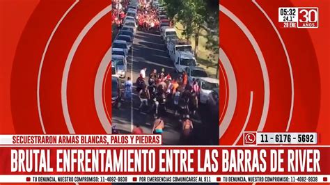 Brutal enfrentamiento entre barras de River terminó con varias personas