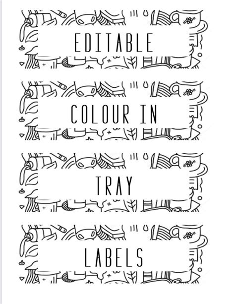 Editable Tray Labels Digital Download primary Resources - Etsy