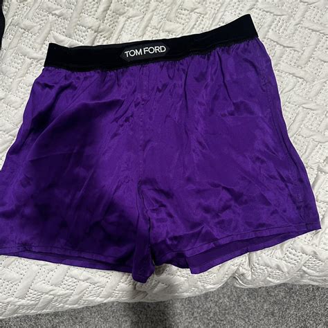 Xs Purple Satin Tom Ford Shorts Depop