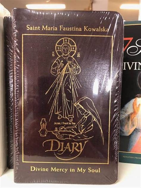 Divine Mercy In My Soul Leather Cover St Maria Faustina Kowalska