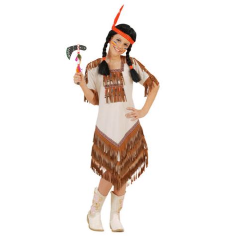 Deluxe Indianerin Kost M Karneval Fasching Indianer Kinder M Dchen