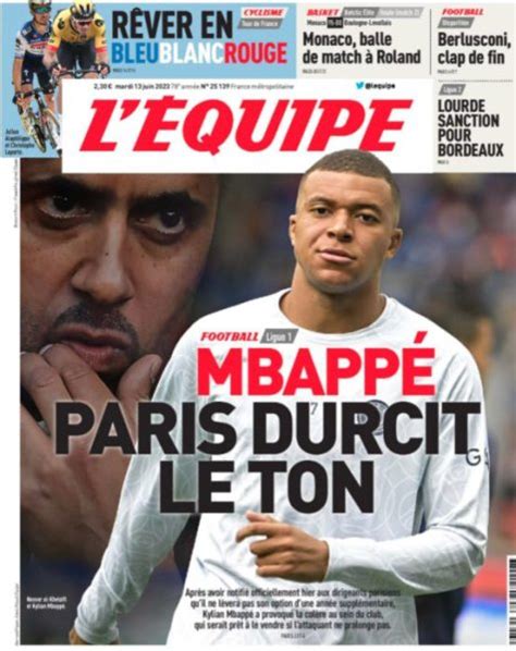 Revue de presse Rico Messi le coup de tonnerre Mbappé et Galtier